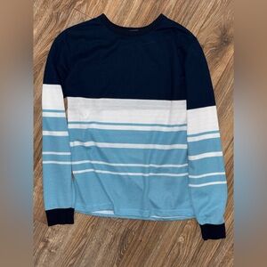 Maniac Long Sleeve Shirt in Blue and White